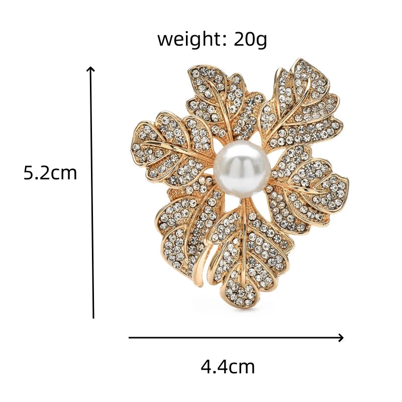 PENDRA Leafbloom Retro Leaf Flower Brooch