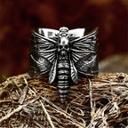PENDRA Butterflyskull Gothic Butterfly Skull Ring