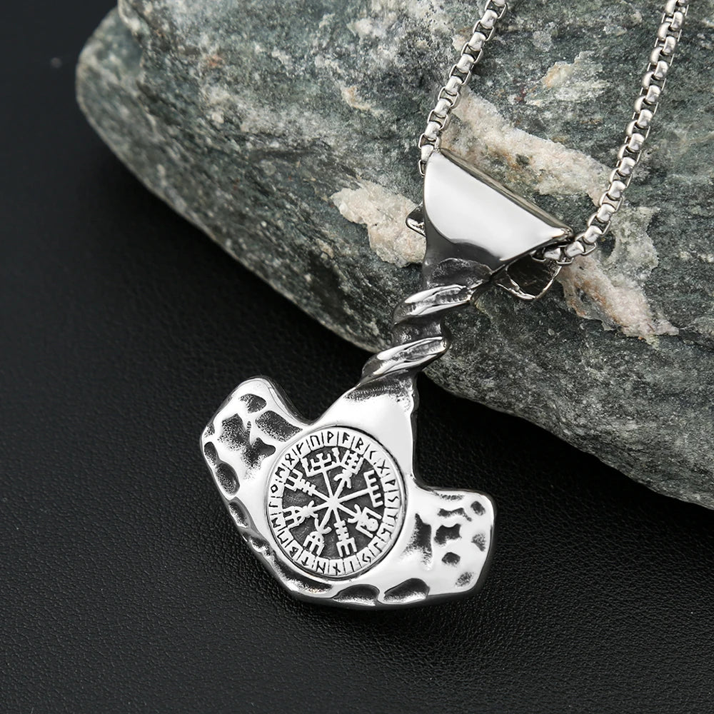 PENDRA Mjolnir Vintage Thor Hammer Pendant Necklace