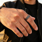 Dragon Spine Ring for Men,Stainless Steel Vintage Punk Biker Band Ring,Gothic Statement Jewelry