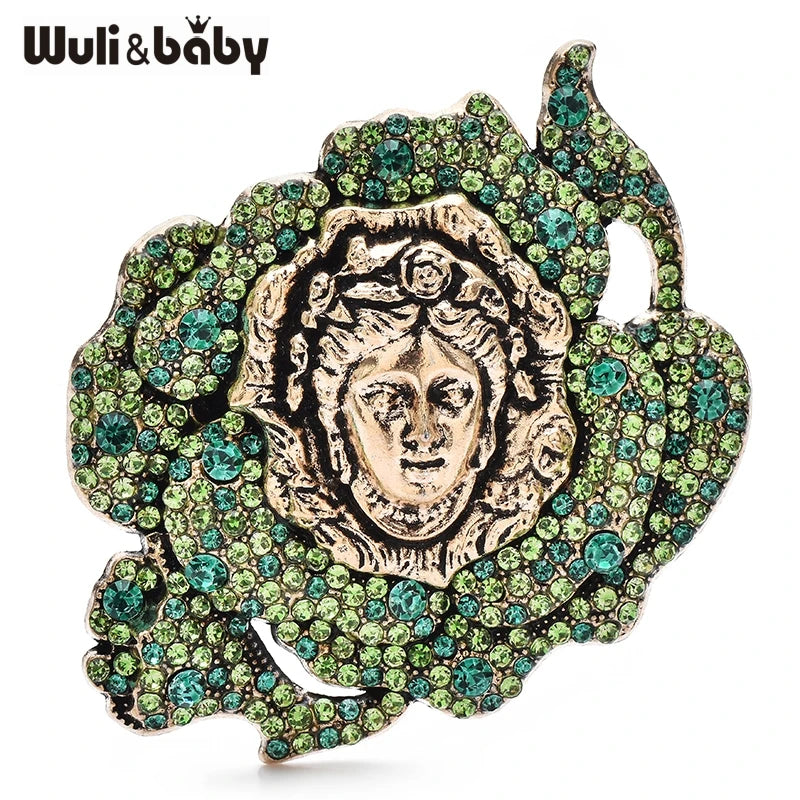 PENDRA Floraface Vintage Flower Face Brooch
