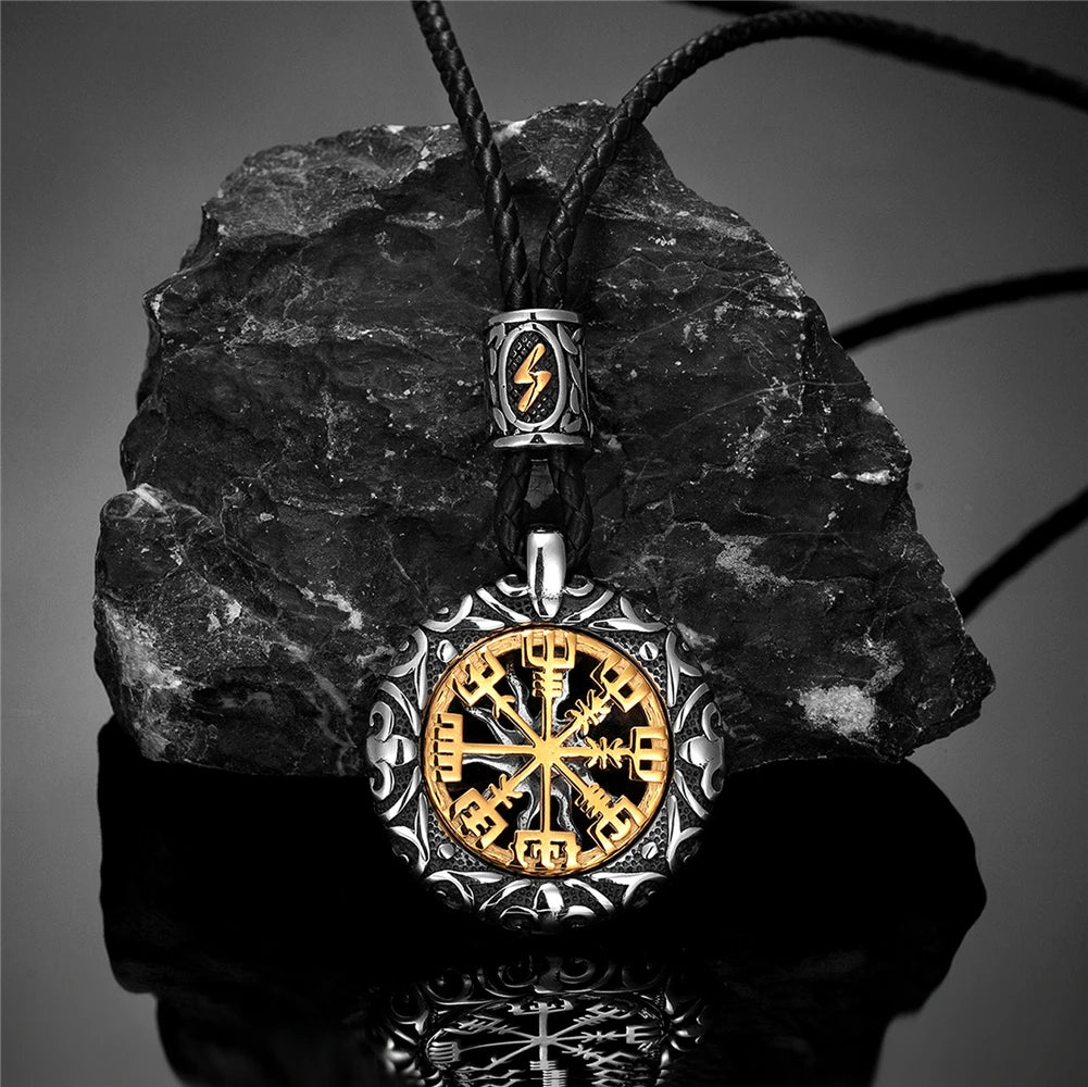 PENDRA Rune Gold Compass Necklace