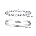 5mm Cuban Chain Bracelet for Men Boys,Waterproof Stainless Steel Cuff Bangle,Simple Minimalist Jewelry Gift