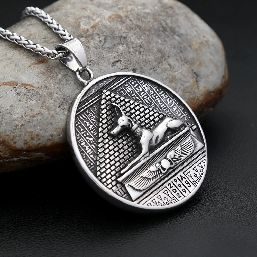 PENDRA Anubis 316L Stainless Steel Egyptian Anubis Pendant