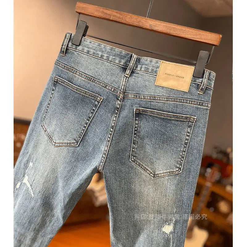 PENDRA Korean Cargo Paint Jeans
