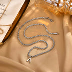 PENDRA Letter Twisted Pendant Necklace
