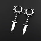 PENDRA Razorbow Gothic Rivet Hoop Earrings