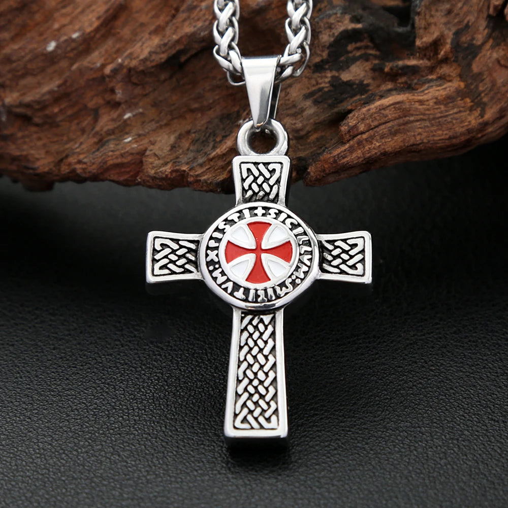 PENDRA Crossshield Stainless Steel Cross Shield Pendant