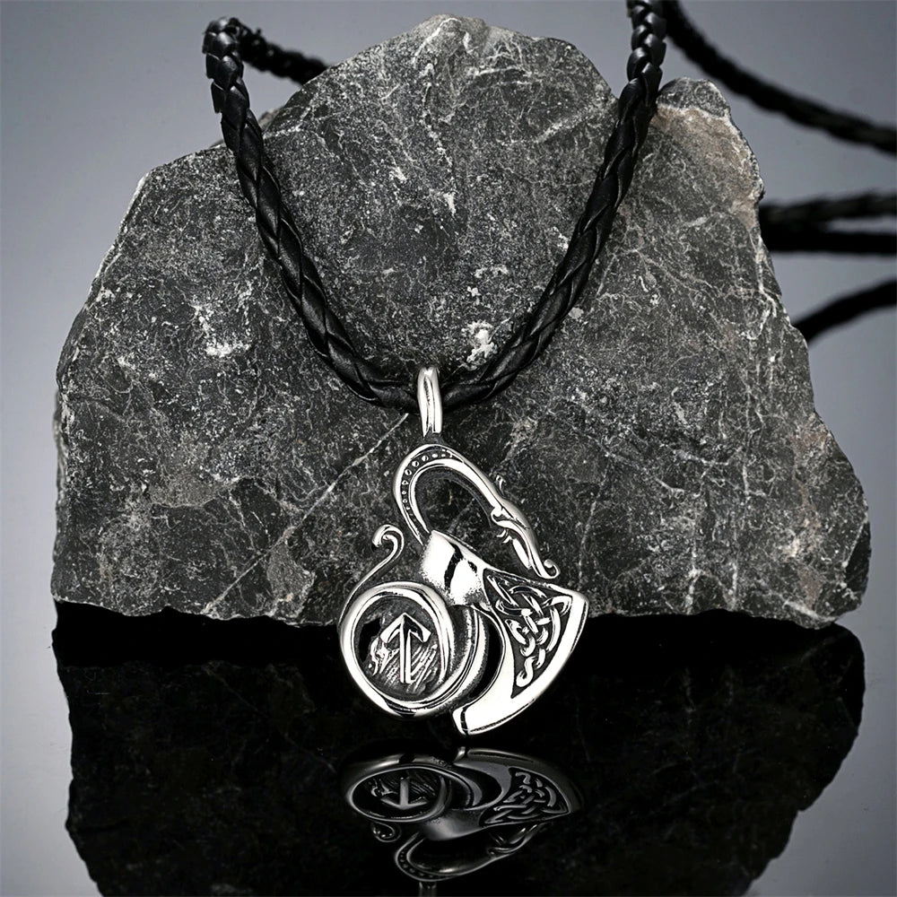 PENDRA Celtic Knot Rune Dragon Necklace