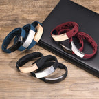 Free Engrave Silicone Bracelets for Men Boys,New Anti Static Custom ID Wristband,Personalized Jewelry