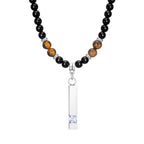 TIBETAN BUDDHIST PHURBA KILAYA THE MAGIC KNIFE WITH TIGER’S EYE LAVA STONE NECKLACE FOR MEN JEWELRY