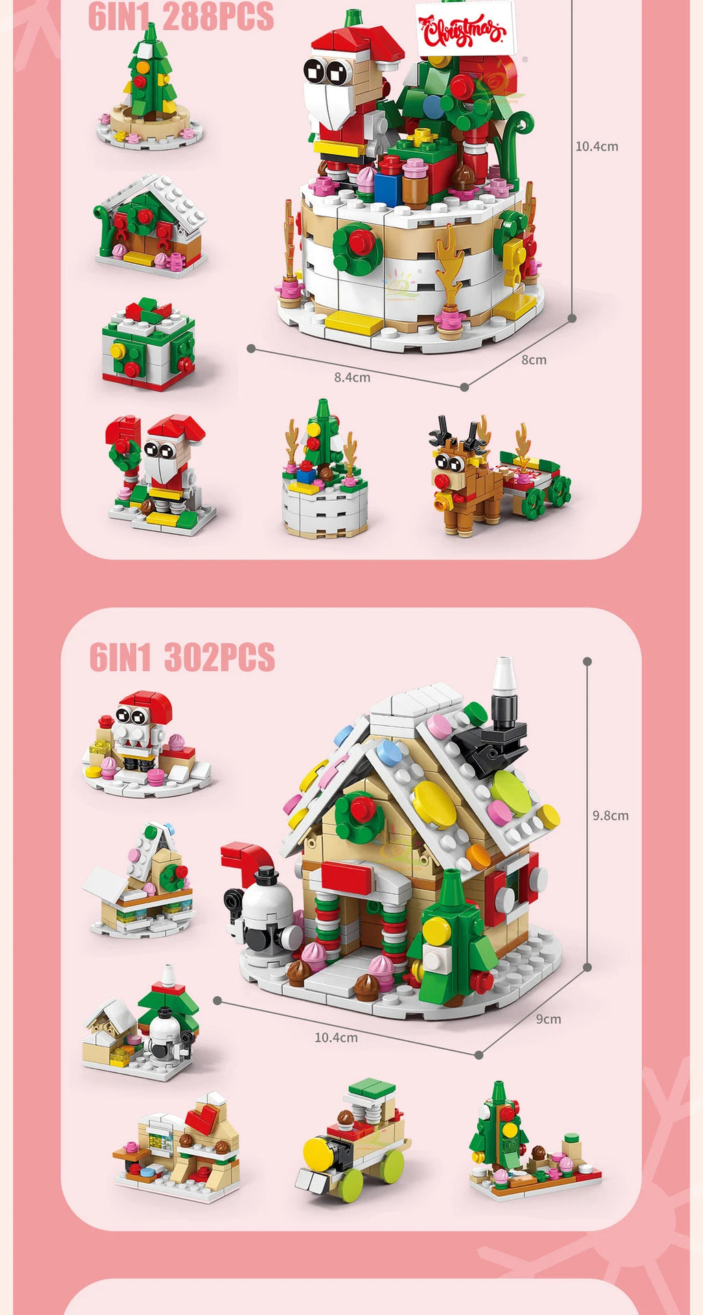PENDRA Elk Deer Santa Building Set