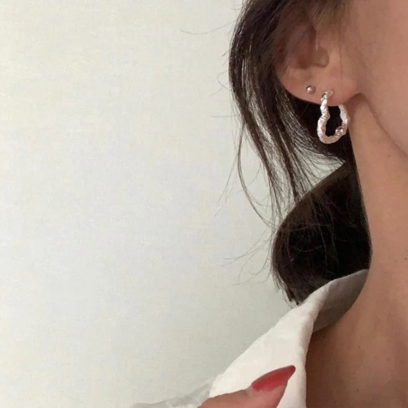 PENDRA Starfish 925 Sterling Silver Hoop Earrings
