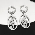 PENDRA Treble Note Music Hoop Earrings