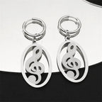 PENDRA Treble Note Music Hoop Earrings