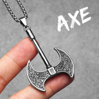PENDRA Edged Axe Carving Steel Necklace