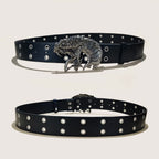 PENDRA Celesara Leather Skull Minimal Belt