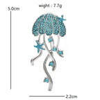 PENDRA Lovely Shining Jellyfish Brooch