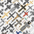 PENDRA Jesus Skull Cross Steel Necklace