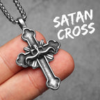 Satan Cross Men Necklaces Stainless Steel Pendant Chain Women Fashion Jewelry Punk Amulets New In Accessories Gifts Wholesale