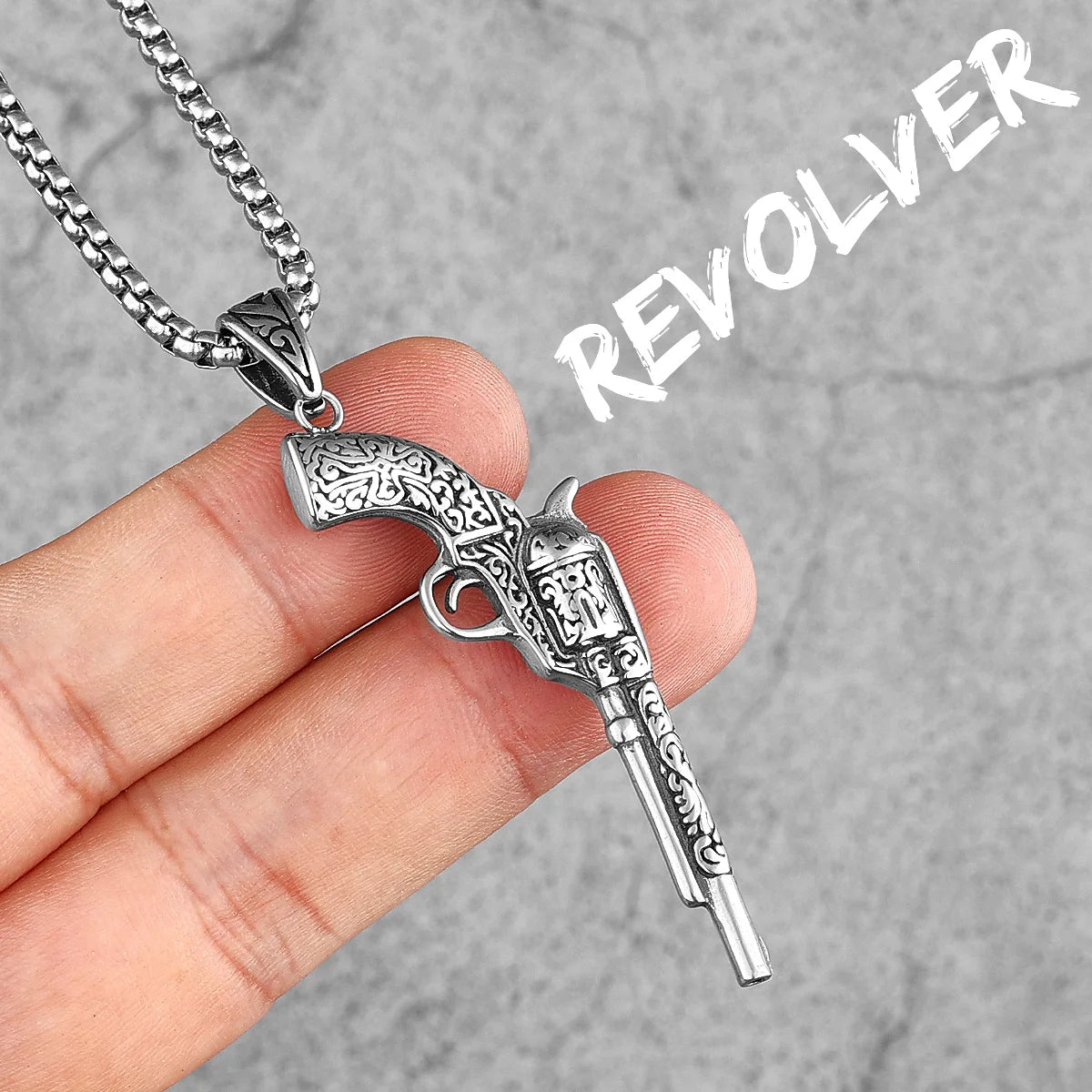 PENDRA Revolver Steel Necklace