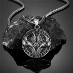 PENDRA Crow Rune Vegvisir Necklace