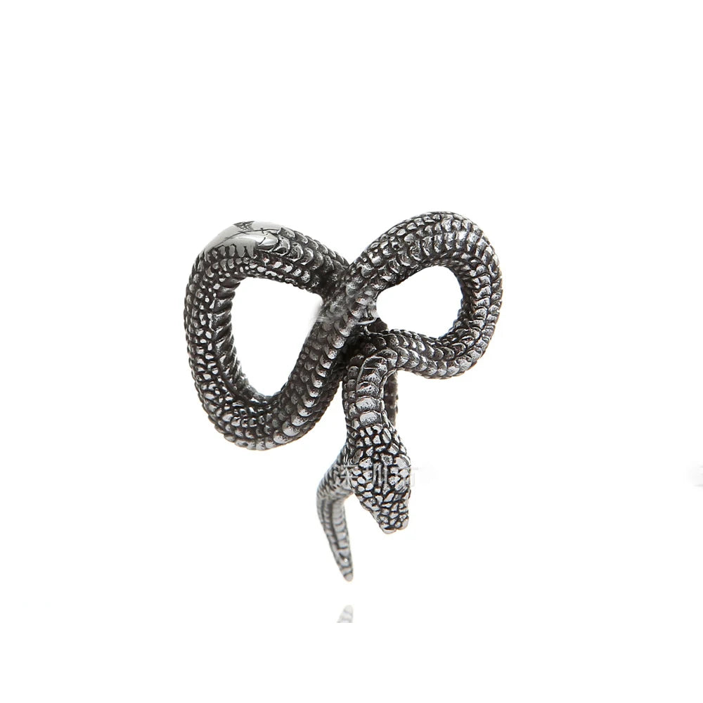 PENDRA Serpentsteel 316L Stainless Steel Snake Pendant