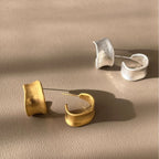 PENDRA Frostgeometry 925 Sterling Silver Hoop Earrings