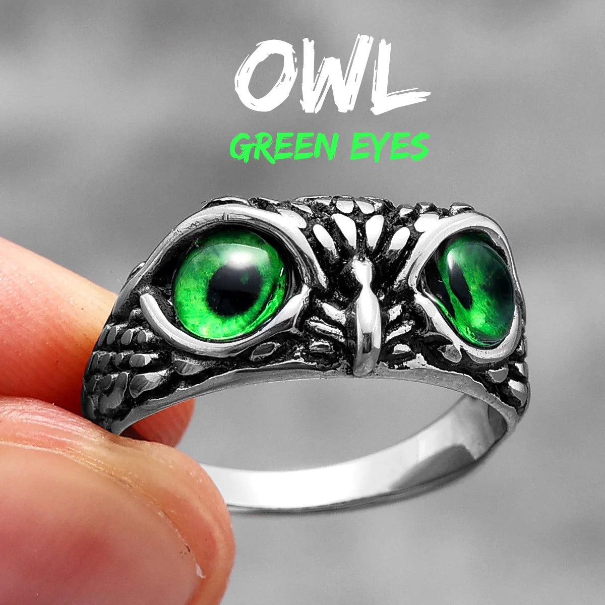 Multiple Color Cute Owl Stainless Steel Womens Mens Rings Punk for Gril Boyfriend Jewelry Creativity Gift Dropshipping Wholesale