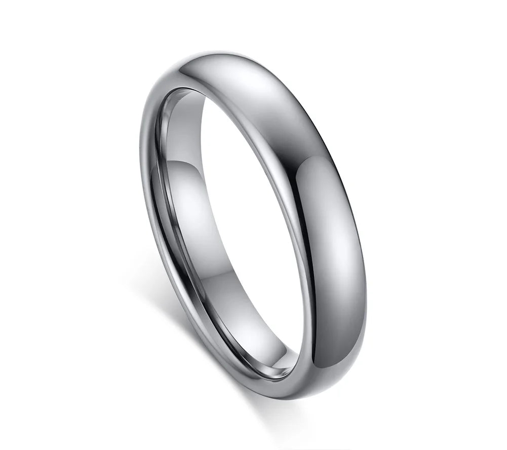 Engrave Tungsten Carbide Wedding Ring for Men Women,Scratch Resistant Waterproof Custom Ring,Valentine's Day Gift