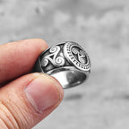 PENDRA Totem Celtic Knot Steel Ring