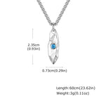 PENDRA Stone Blue Wishing Pendant Necklace