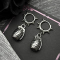 Funny Grenade Rivet Earrings For Men Women  Stainless Steel Silver Color Hiphop Rock Party Male Punk Hoop Ear Ring Jewelry Gift