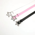 PENDRA Aurearae Leather Black Star Y2K Belt