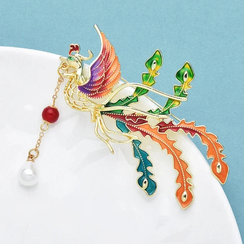 PENDRA Birdflora Bird and Flower Brooch