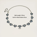 PENDRA Orlaina Leather Silver Retro Waist Chain Belt