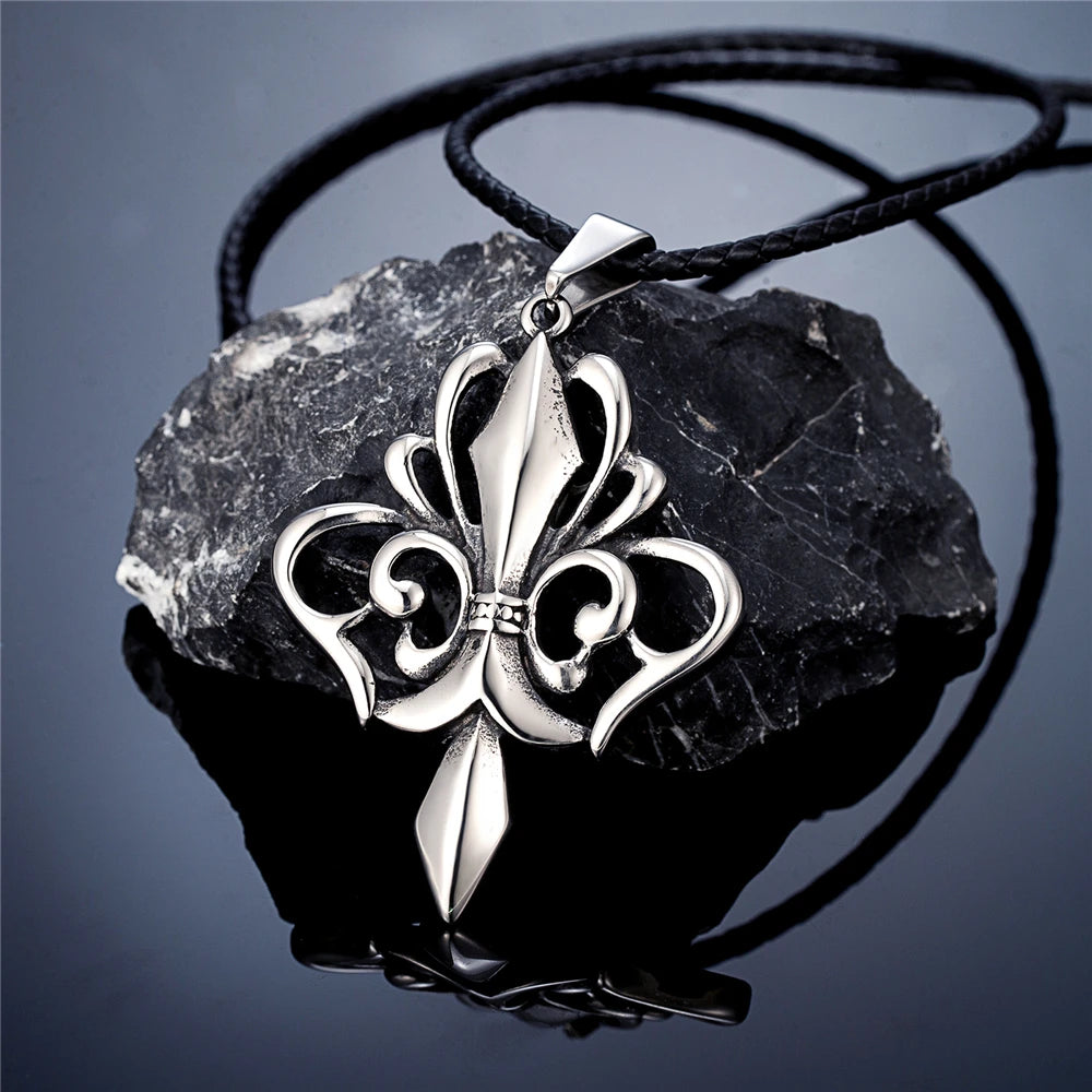 PENDRA Rune Vintage Steel Necklace
