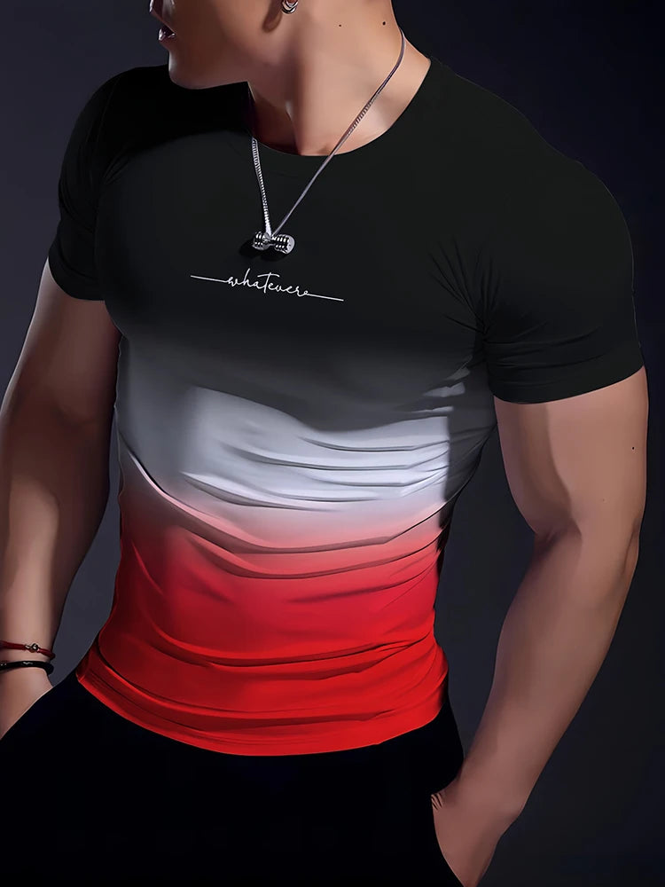 PENDRA Printed Urban Short-Sleeve Running T-Shirt