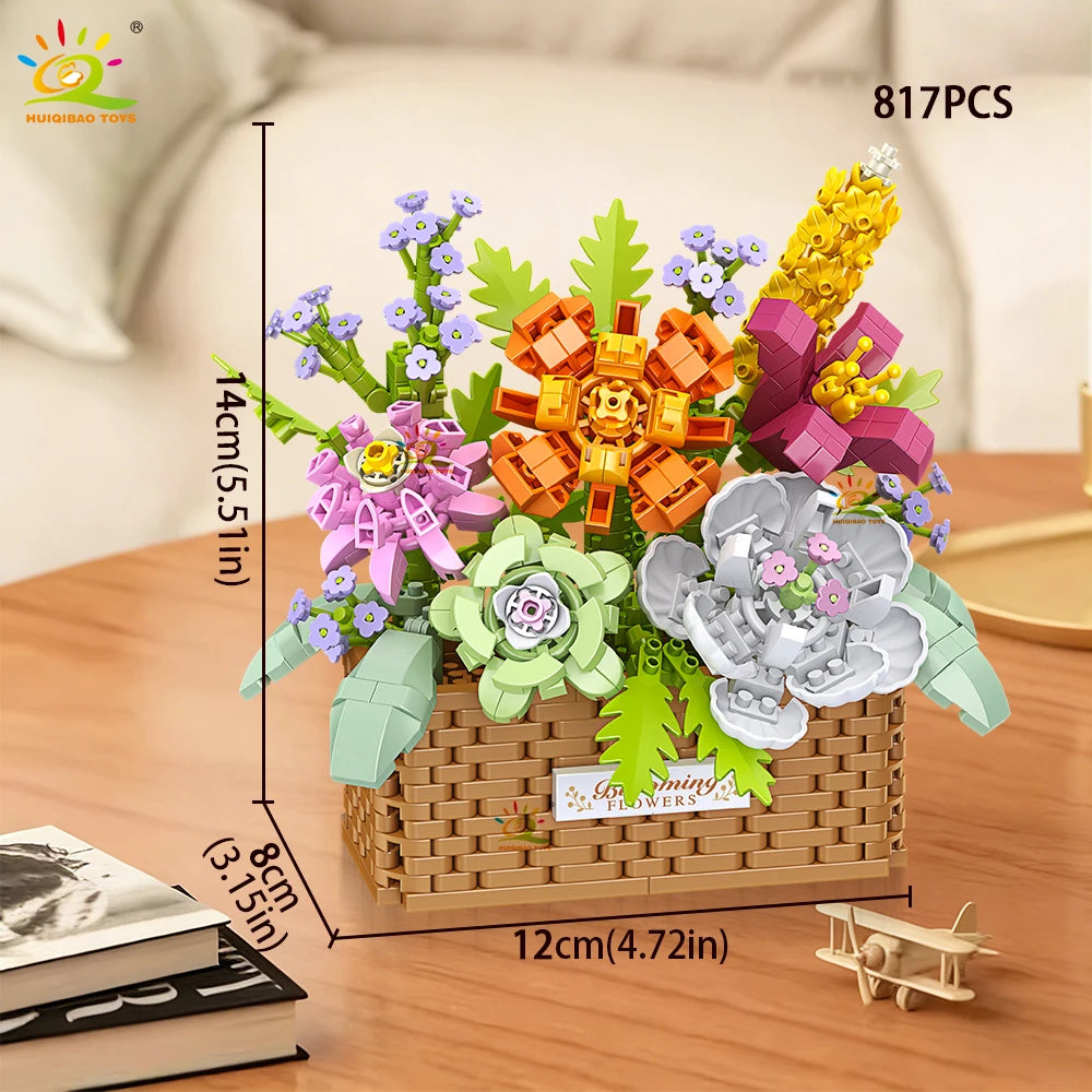 PENDRA Rose Sunflower Micro Building Set