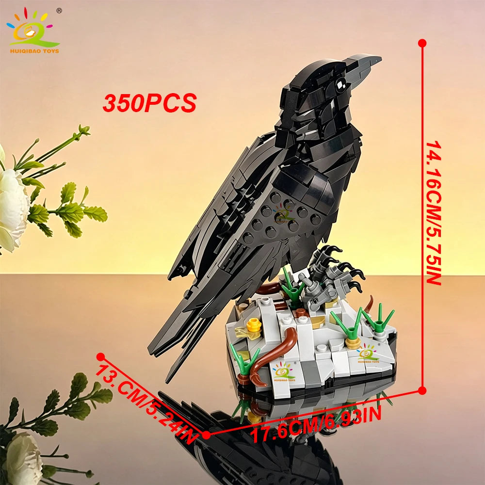PENDRA Crow Bird Black Building Set