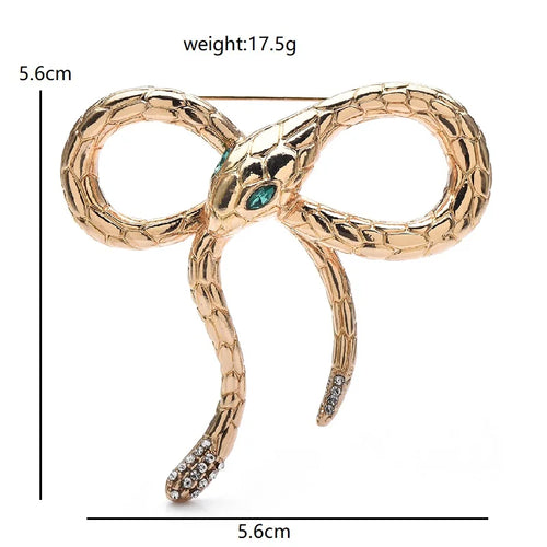 PENDRA Bow knot Snake Brooch