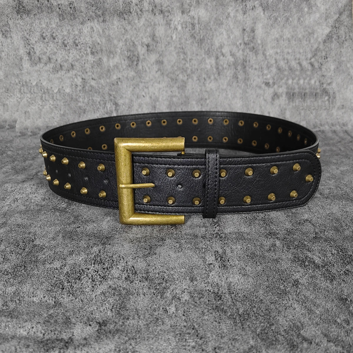 High-end Luxury Designer Western Cowgirl Vintage Rivet Belt For Women Jeans Dress Brown Wide Corset Belt For Winter Perfect Gift