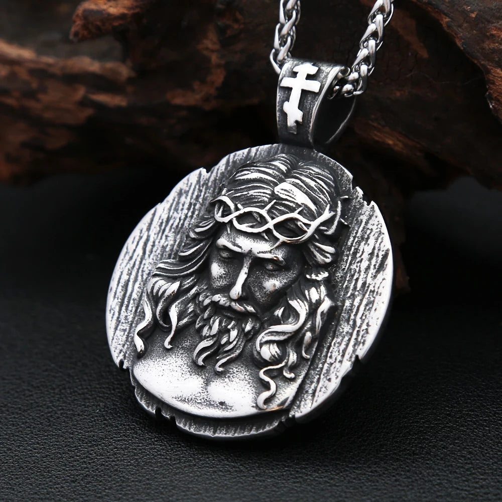 PENDRA Jesusround Christian Jesus Round Pendant