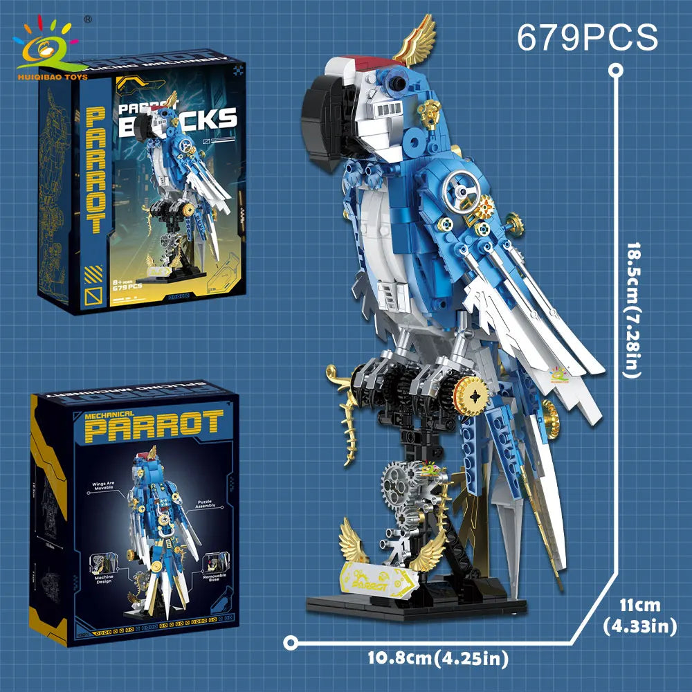 PENDRA Parrot Animal Mechanical Building Set