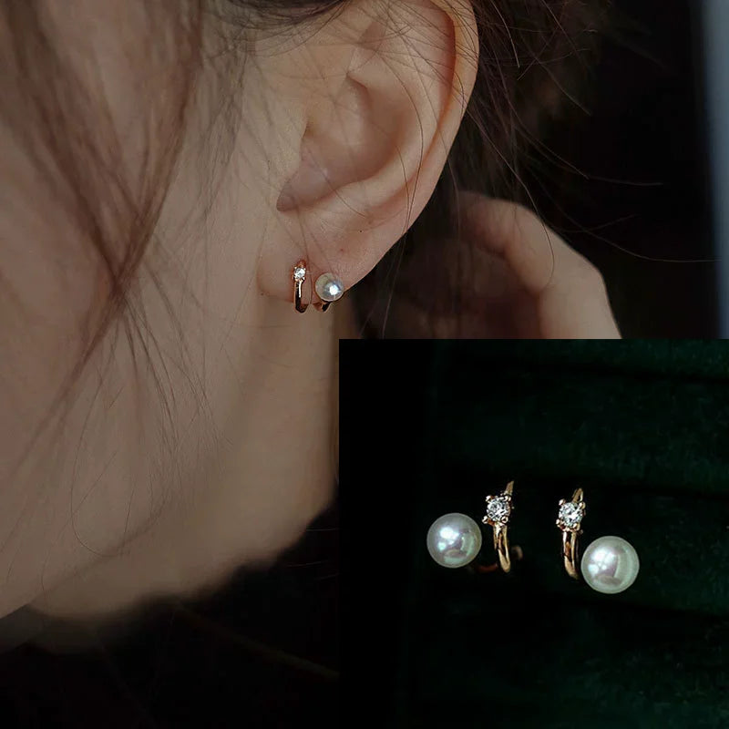 VENTFILLE 925 Sterling Silver Bow Knot Pearl Earring for Women Versatile Korean Design Gift Jewelry Dropshipping
