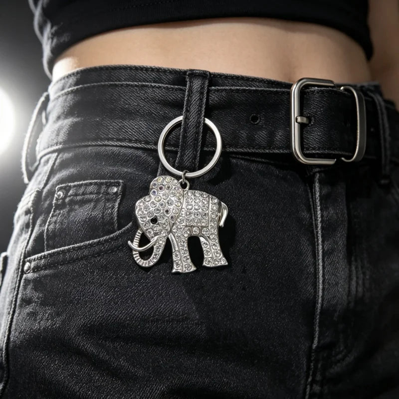 PENDRA Elephant Stainless Steel Elephant Keychain