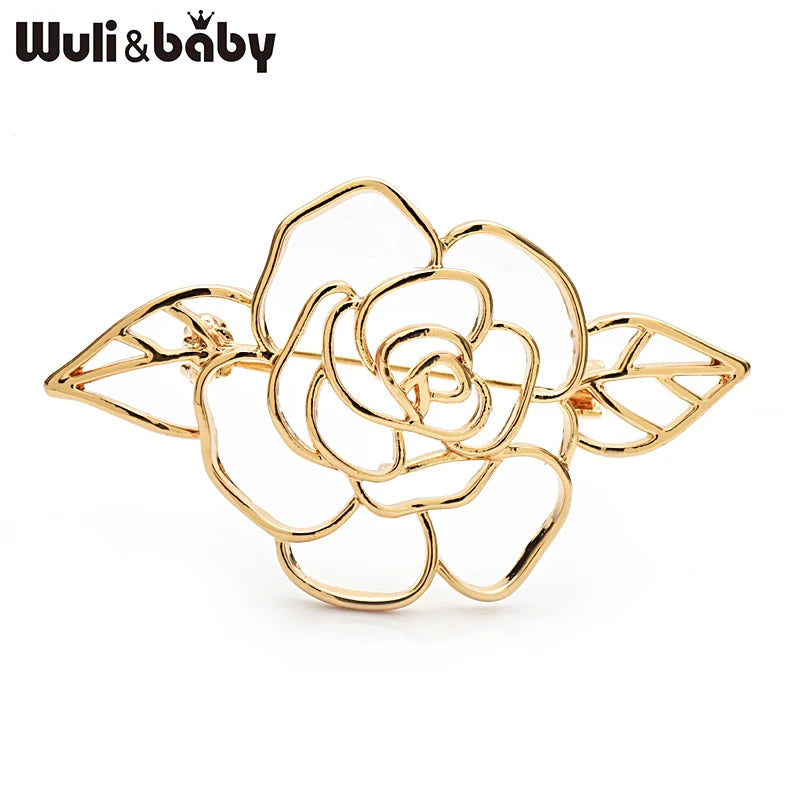PENDRA Rosalia Rose Flower Brooch