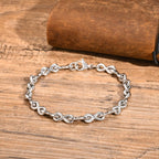 Stainless Steel Chain Bracelets for Men Boys,Infinite Link Chain Handmade Wristband,New Punk Jewelry