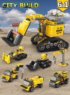 PENDRA Engineering Bulldozer Crane Building Set