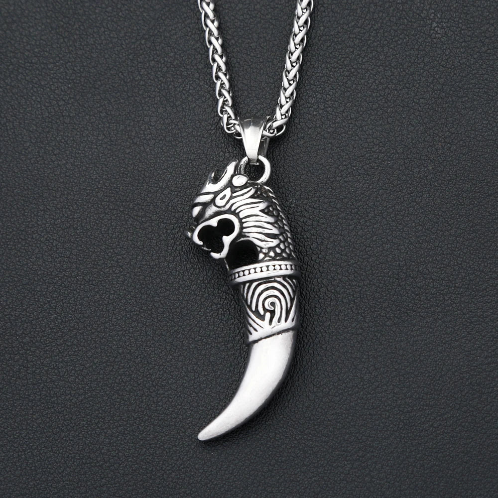 PENDRA Wolfthorn Stainless Steel Wolf Tooth Pendant